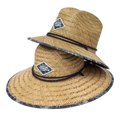 China New Image Style Printing Craft Straw Hat Customized Cowboy For Unisex for sale