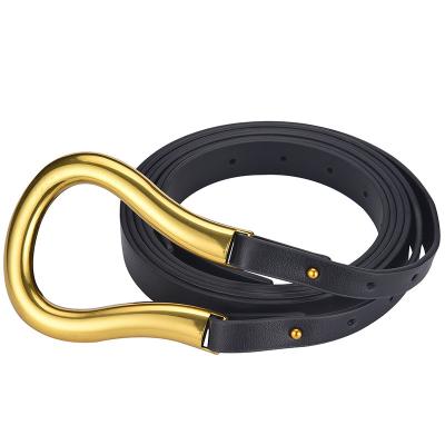 China 2021 Fashionable Character Coat Belt With Buckle Ladies Horseshoe Belt for sale