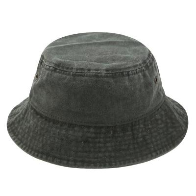 China Character Summer Hiking Lightweight Hat Cotton Denim Style Washable Bucket Hats for sale