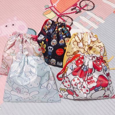 China Wholesale Cute Waterproof Cosmetics Bag Wholesale Cute Cartoon PP Cartoon Drawstring Jewelry Storage Bag for sale