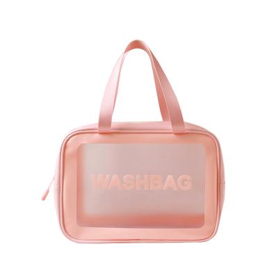 China High Quality Large Capacity PVC Clear Cosmetic Wash Bag Waterproof Bag Customized Logo Storage Bag for sale