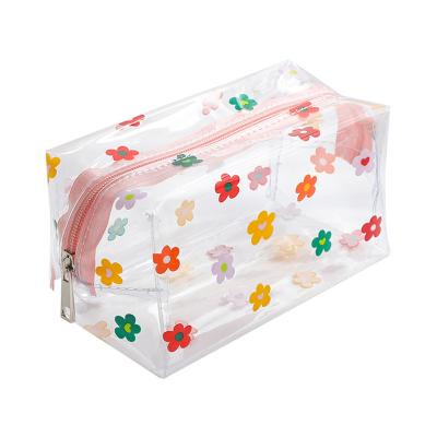 China Wholesale High Quality Large Capacity Wash Bag Portable PVC Storage Bag 2021 Cute Transparent Cosmetic Bag for sale