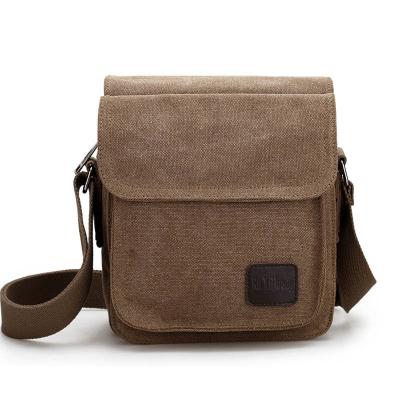 China Wholesale Waterproof Men's Shoulder Bag Canvas Messenger Bag Outdoor Portable Canvas Casual Bag For Men for sale