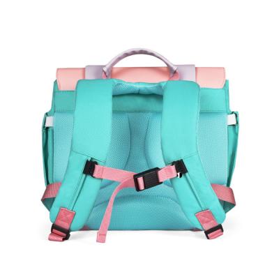 China 2021 Simple Children's Backpack Fashion PU Light Weight Protection Relief Leather Backpack New for sale