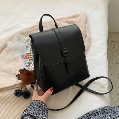 China 2021 New Fashion Direct Sales PU Leather Student Backpack Trend Personality Waterproof Backpack for sale