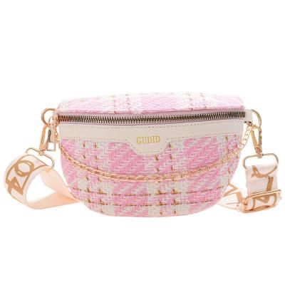 China 2021 Winter New Children's Bag Girls' No Strap Messenger Bag Parent-child Waist Bag Wide Coin Purse for sale