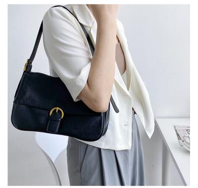 China Women For New Fashion Shoulder Bag PU Lady Bags Large Capacity Portable Armpits Retro for sale