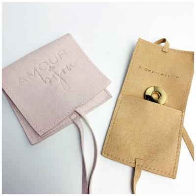 China Logo Printing Pouch Jewelry Custom Multifunction Recyclable Microfiber Packaging Small Gift Storage Bag for sale