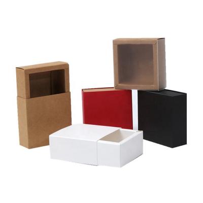 China Blank Folded Wholesale Recyclable Logo Art Paper Packaging Drawer Box Custom Made Recyclable With Different Size for sale