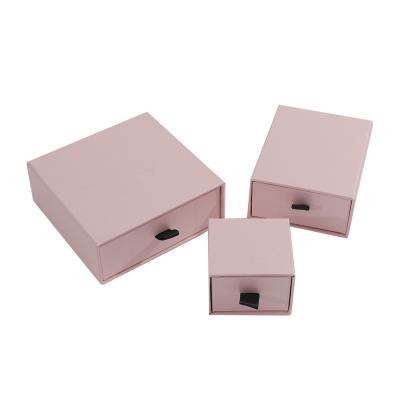 China Recyclable Logo Printing Insert Kraft Paper Packaging Paper Box Jewelry Cardboard Drawer Ring Necklace With Foam Velvet for sale