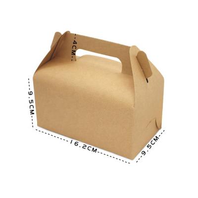 China Hot Selling Small Folded Gift Recyclable Paper Bag Window Wrapping Paper Packaging Gable Gift Boxes With Handle for sale