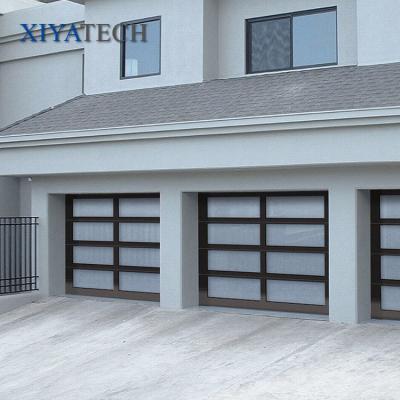 China Anti-theft Powder Coated Finished Modern Classic Aluminum Up And Above Panels Garage Door For Sale for sale