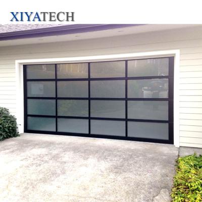 China Modern Safty Closing USA American Standard Automatic Motor Aluminum Panel Garage Door for sale