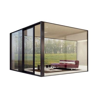 China Exterior Sound Insulation Triple Track Waterproof Aluminum Sliding Glass Door for sale