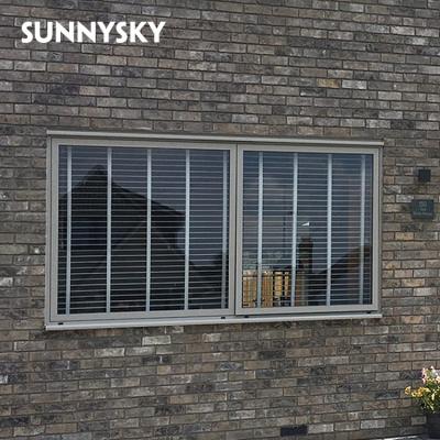 China Double Folding Glass Aluminum Sliding Screen Windows For Residential for sale