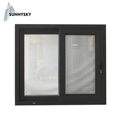 China Double Screen Folding Aluminum Glass Sliding Windows And Doors for sale