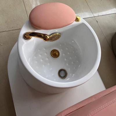 China Hot Sale Princess Modern Design Luxury Nail Salon Foot Spa Massage Pedicure Pink Hot Station for sale