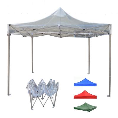 China Hot Selling 2022 UV Resistance 10x10 Cabin Tent Street Transparent Tent Can Be Used At Night With Optional Lighting for sale