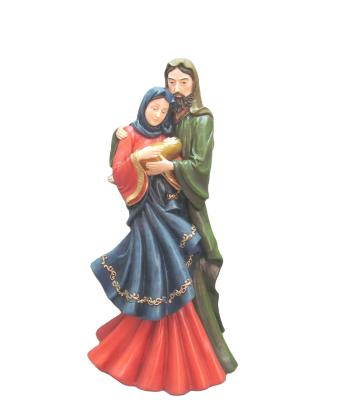 China Holy Family Art Religion Resin Statue Hand Painted Custom Made Resin for sale