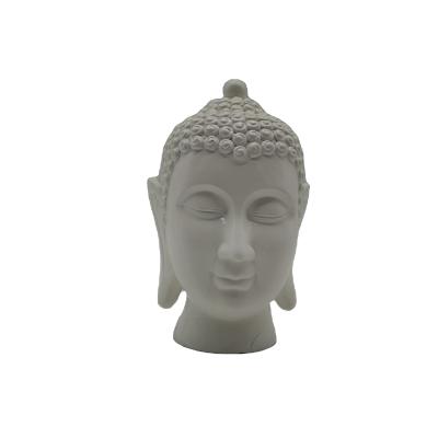 China World Wholesale Resin White Color Buddha Head Statue Garden Statue for sale