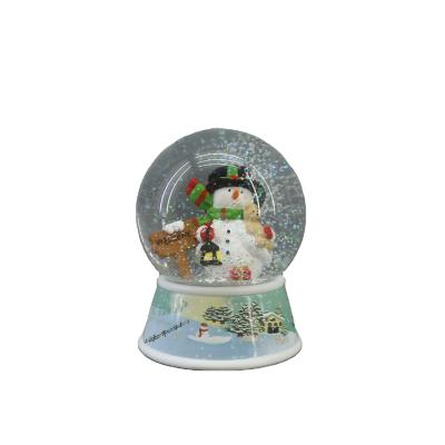 China New Design Mini Christmas Snow Man Figure handcrafted snow globe custom handcrafted snow globe for indoors for sale