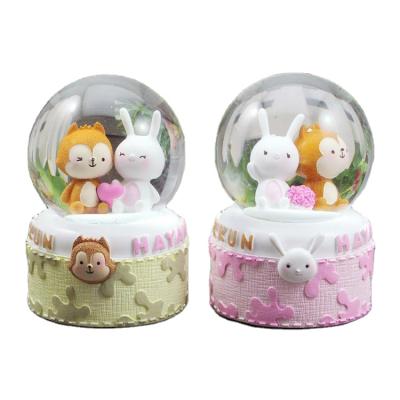 China World Hotsell Fashion Lovely Cartoon Cat Resin Snow Globe Design Water Animal Snow Ball For Gifts for sale