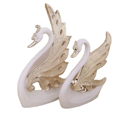 China Europe factory price office decoration statues resin swan for home decor for sale