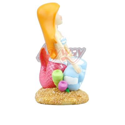 China Sea Park Printing Logo Promotion Gifts Resin Mermaid Statue for sale