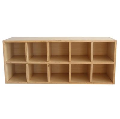 China Contemporary High Quality Double Layer Material Storage Kindergarten Shoe Cabinets for sale