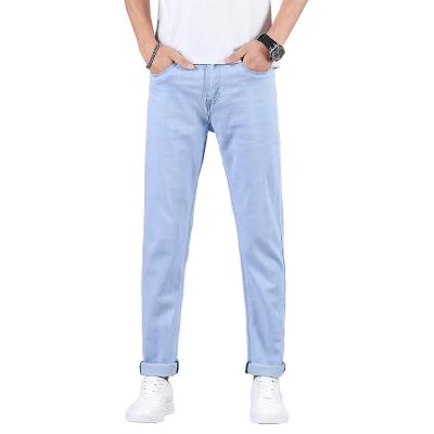 China 2021 QUICK DRY custom logo OEM/ODM men's designer skinny jeans blue white classic denim men jeans for sale