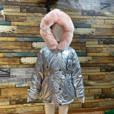 China 8-16 Years Winter Girls Jackets Reflective Winter Breathable Custom And Girl Jackets Detachable Faux Fur Hood Coats for sale