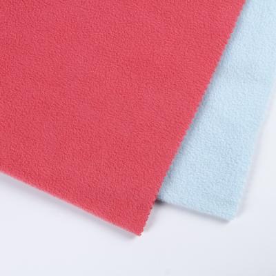 China Good Supply Sueded Micro Brushed Brush Flannel Flannel Poly Fleece Knit Material Fabric for sale