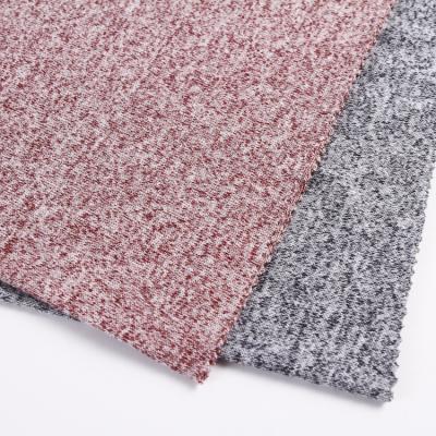 China New knitted polyester viable spandex cashmere blend hacci heather fabric for hoodies for sale