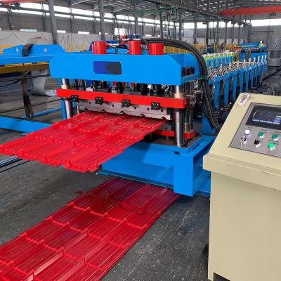 China Building Material Shops Type Colored Steel Glazed Tile Bamboo Roll Forming Machine For Sale for sale