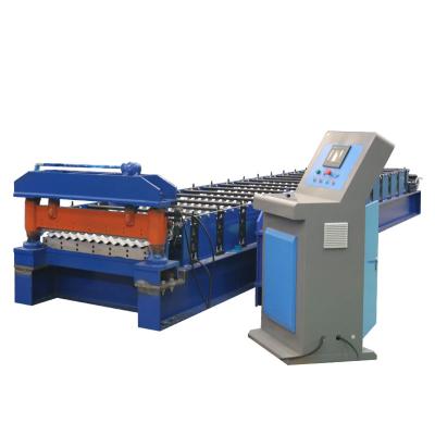 China Building Material Stores Metal Roofing Sheet Corrugating Iron Sheet Roll Forming Making Machine for sale