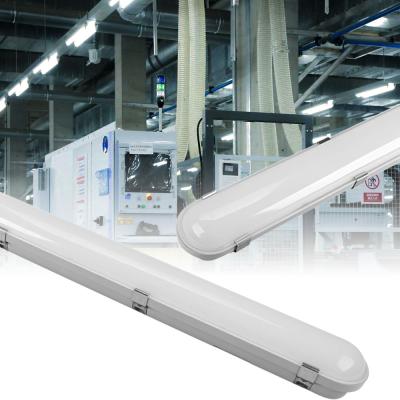 China Warehouse high efficiency vapor tight fitting DLC ​​listed LED emergency batten light IP65 60w 4ft triproof light for sale