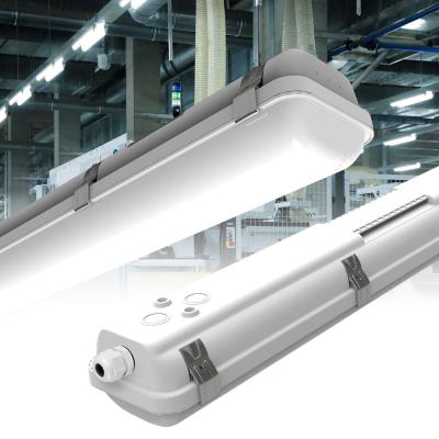 China Parking Lot 0.6M 1.2M 2.4M Vapor Tight IP66 Light Fixture Cold Storage Room Parking Lot Motion Sensor Led Triproof Linear Light for sale