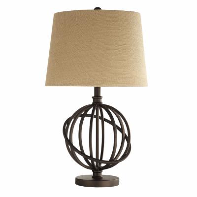 China 7.9-26 Antique Orbit Globe Metal Table Lamp Exquisite Bronze Accent Table Light Lamp for sale