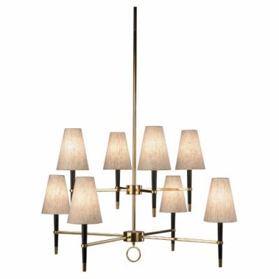 China 6.7-044-1 design features exquisite smooth ebony wood with polished nickel accents shades natural linen sheen for sale