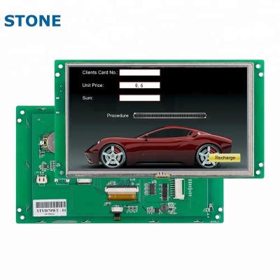 China 7 inch usb and uart r232 port TFT LCD display for industrial HMI STVI070WT-01 for sale