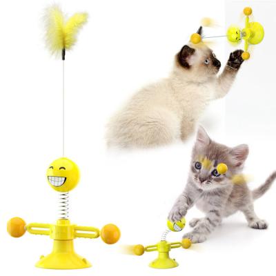 China 2021 New Edition Viable Interactive Toy Feather Cat Tumbler Cat Toys Funny Cat Stick for sale