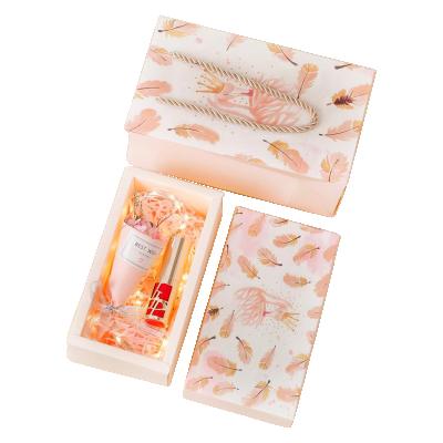 China High Safety Performance To Protect Products Lovely Pink Girl Heart Flamingo Baby Gift Box With Hand Gift Box for sale