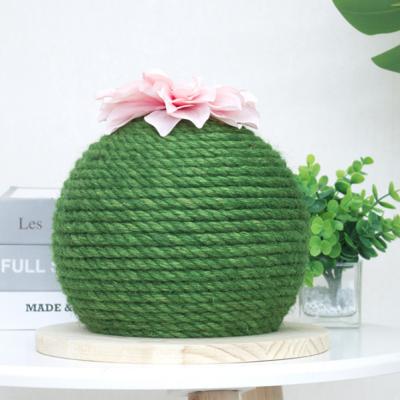 China Hot Selling Stocked Coral Wool Sisal Particleboard Cat Tower Cactus Cat Tree Pet Toy for sale