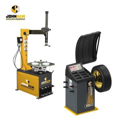 China hot sale factory tire changer and balancer combined with wheel balancer CE tire changer and equipment JTC820+JWB600 for sale