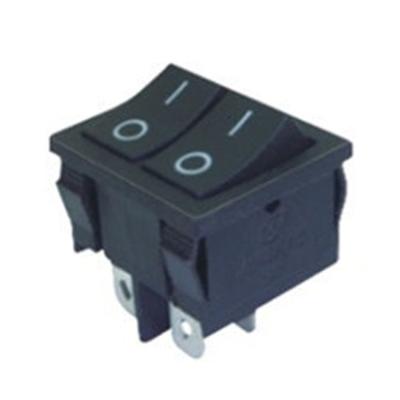 China Safety Double Rocker Switch 2 Gang 2 Way ON/OFF Switch T85 With Double Buttons DPDT Switch for sale