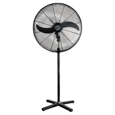 China New Design Workshop Garage Large 26 Inch 3 Blade Air Cooling Commercial Low Noise 220w 250w Cross Base Floor Stand Fan Industrial Cooler for sale