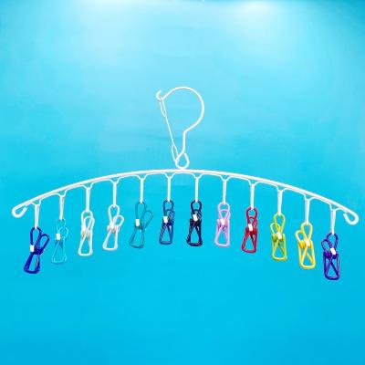 China Behind The Doors/On Walls Shengbao Device The Factory Sells Curved 12 Staple Rainbow Hangers, Garments, Socks, Appliances, Snacks, Sheets And Garments for sale