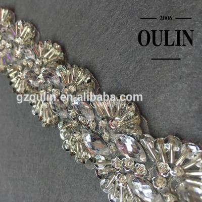 China Viable Flower Shape Pearl Lace Trim Handmade Type Beaded Lace Order Lace Trim For Clothes for sale