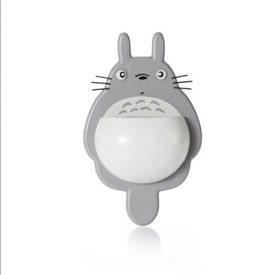 China High Quality Cute Totoro Totoro Toothbrush Holder Wall Mount Suction Cup Storage Rack Household Bathroom Accessories for sale