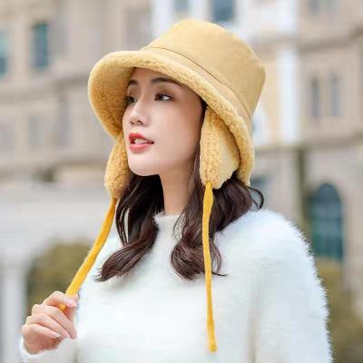 China 2021 COMMON Fashion High Quality Designer Knitted Lady Women Warm Winter Dinner Cashmere Bucket Artificial Woven Hat for sale